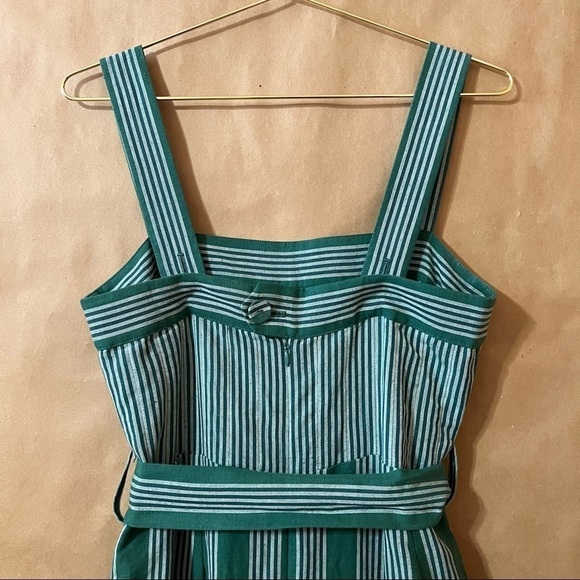 Anthropologie | NWOT Payal Pratap Calypso Stripe Linen Wide Leg Jumpsuit Size 0 - Picture 12 of 15